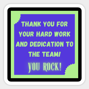 Thank you YOU ROCK / Retro Thank you / GET THE JOB DONE. Sticker